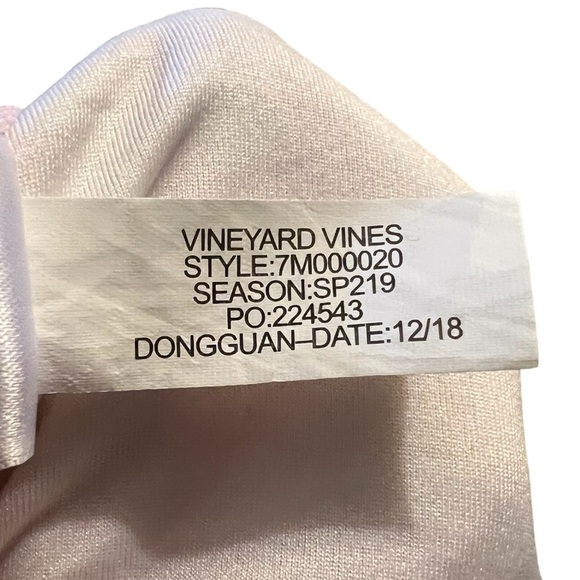 Vineyard Vines Pink Painted Gingham Tankini Top Blue Embroidered Whales Size M - Picture 5 of 7